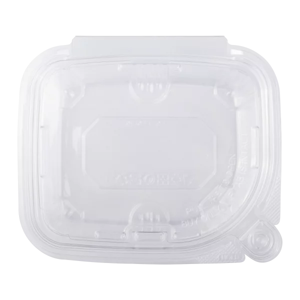 Karat 12oz PET Plastic Tamper Resistant Hinged Deli Container with Lid - 200 sets