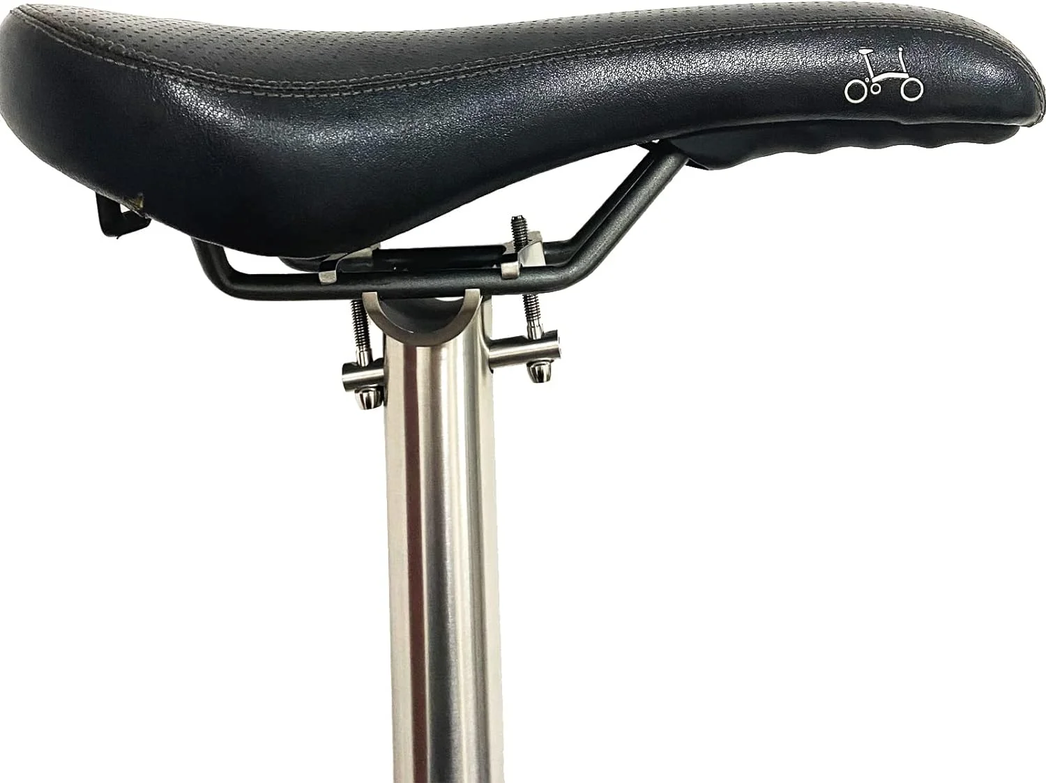 Titanium Balance Seatpost for Brompton Folding Bike 31.8mm Ultra Light Seat Saddle Post Fit 7*7 / 7*9 Rails (550, Titanium Color)