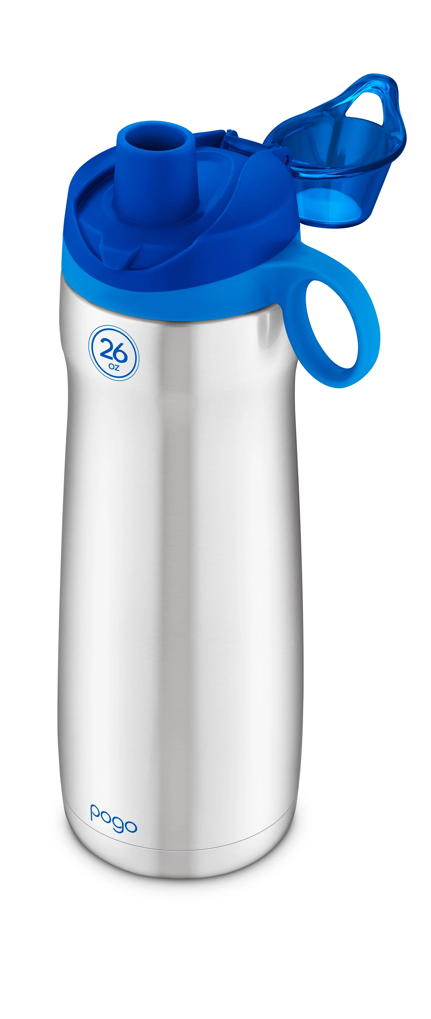Pogo Vacuum Stainless Steel Water Bottle with Chug Lid, Blue, 26 oz.
