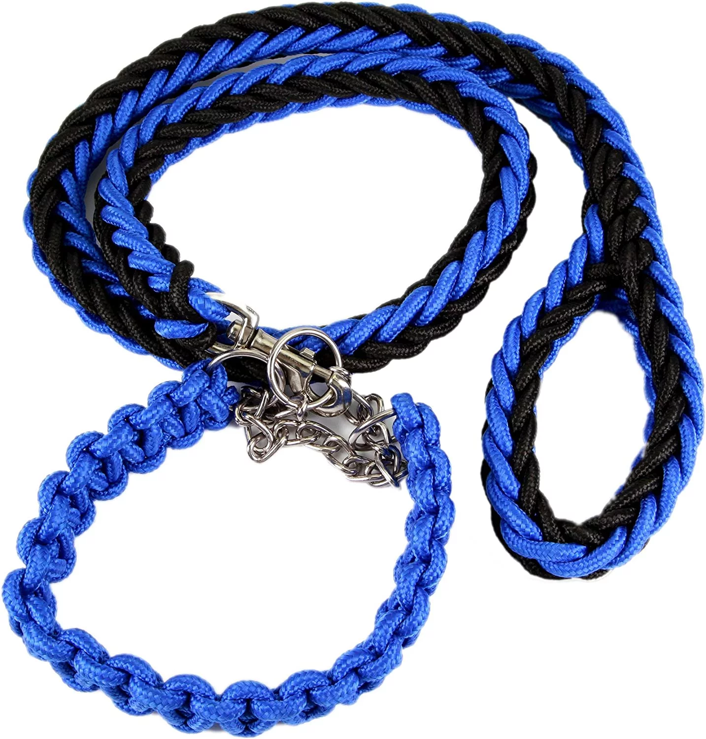 Nvzi ColorPet Martingale Slip Lead Collar Bear Fruit Dog Leash for Medium and Large Dogs, Medium, Black Blue