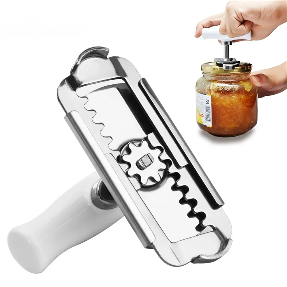 Adjustable Jar Opener Stainless Steel Lids off Jar Opener Bottle Opener Kitchen Accessories Can Opener for 3-9.5CM