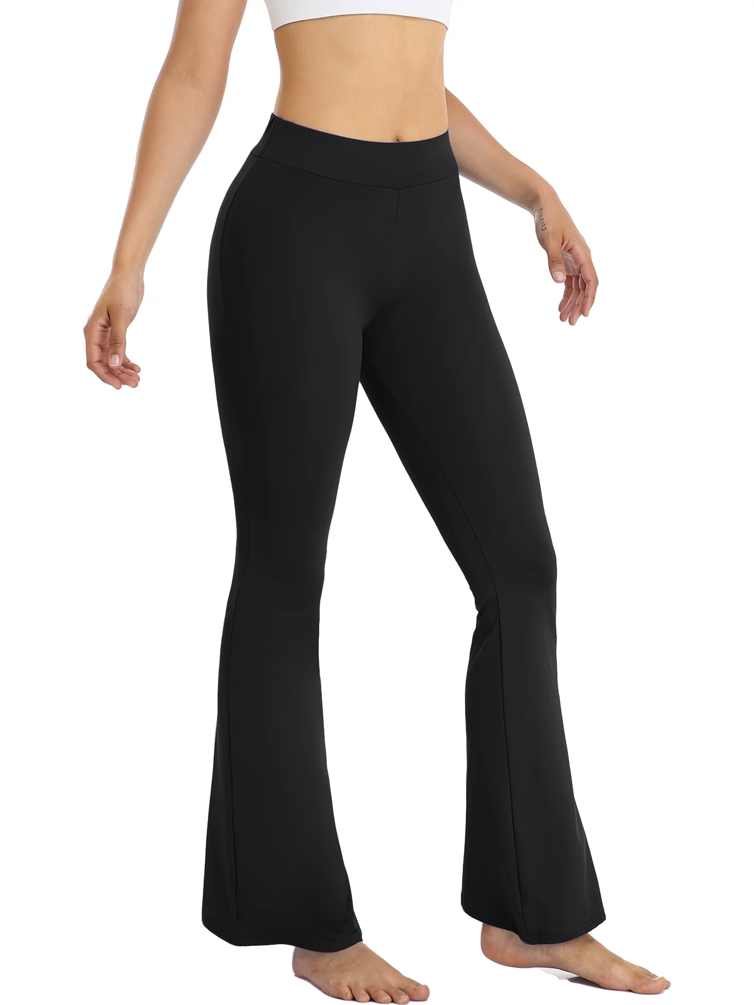 LALAMELON Women's Bootcut Yoga Pants Tummy Control Lightweight Bootleg Gym Workout Pants