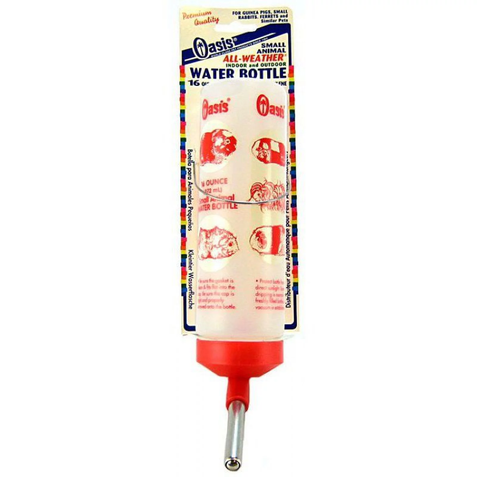 Oasis All Weather Small Animal Water Bottle 16 oz (4 Pack)