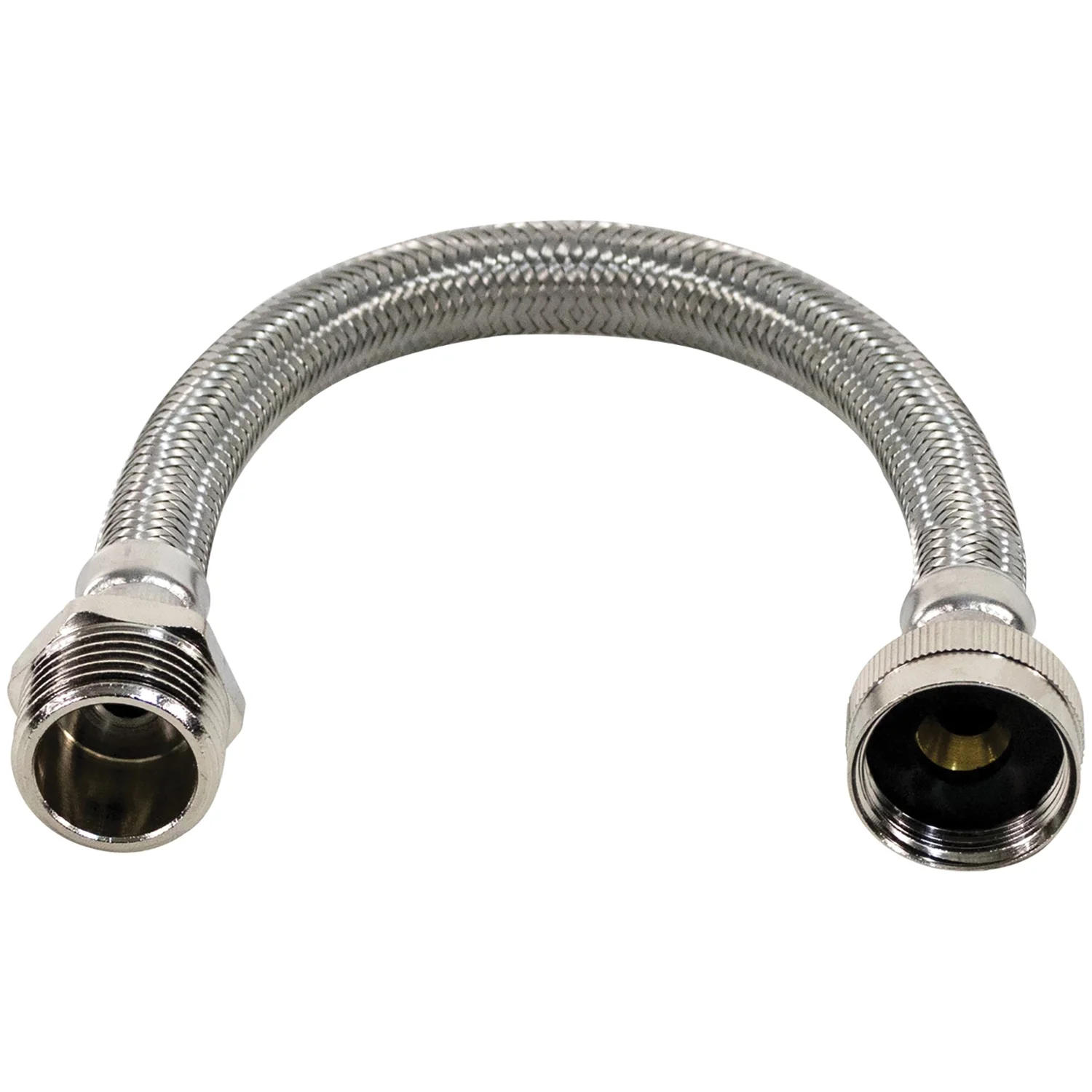 Certified Appliance Accessories WI12SSFM Braided Stainless Steel Water-Inlet Hose, 1ft