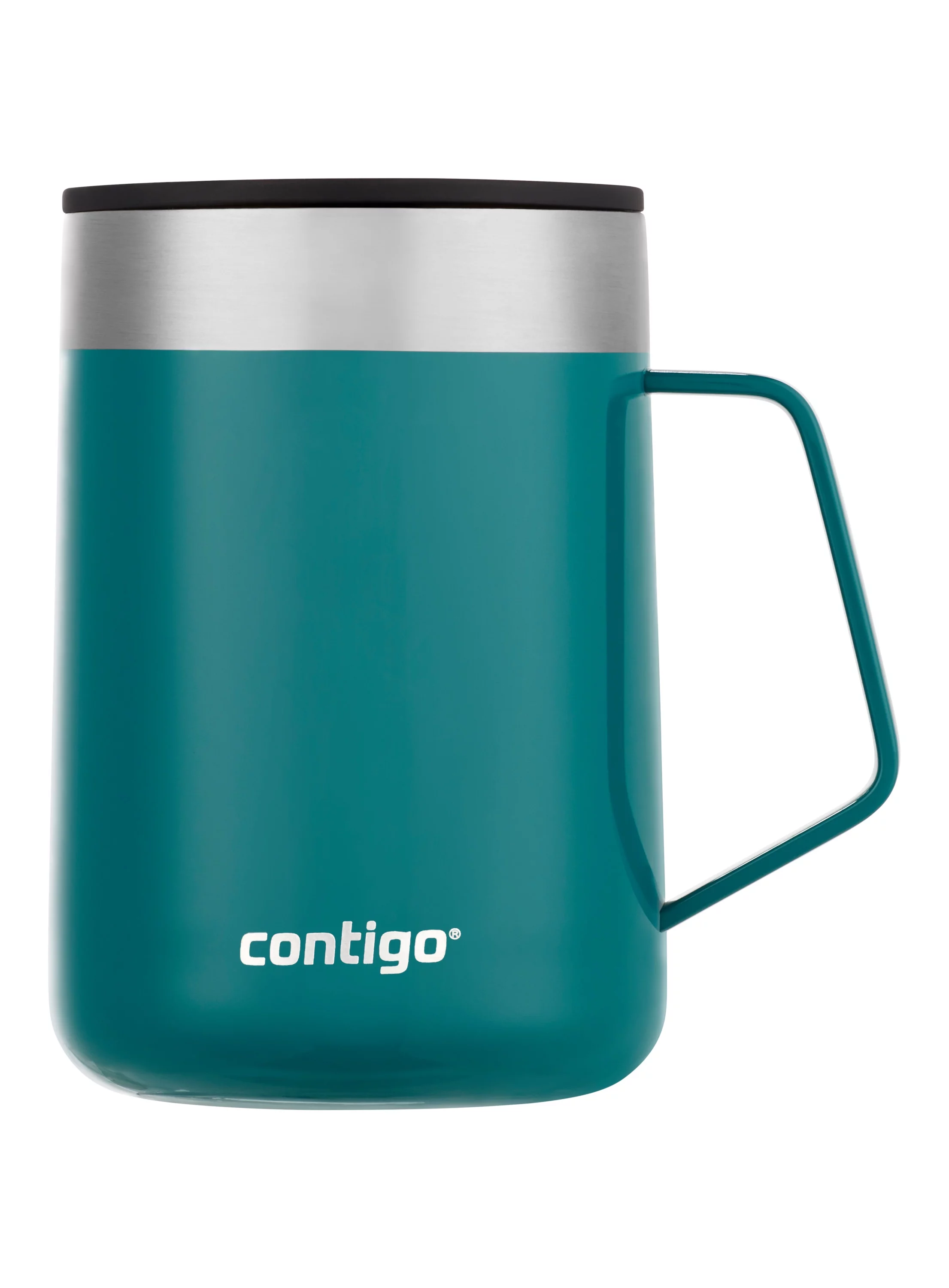 Contigo Streeterville Stainless-Steel Mug with Handle Spirulina Teal, 14 fl oz.
