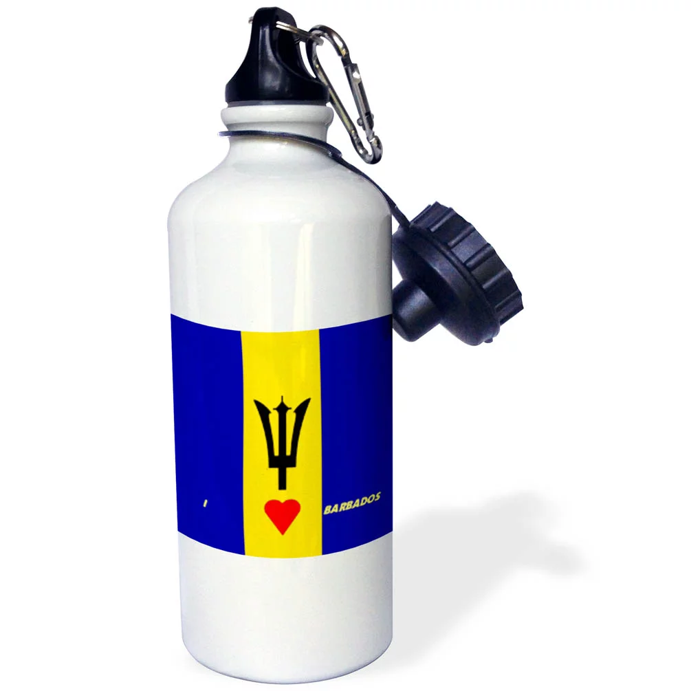 I Love Barbados 21 oz Sports Water Bottle wb-51526-1