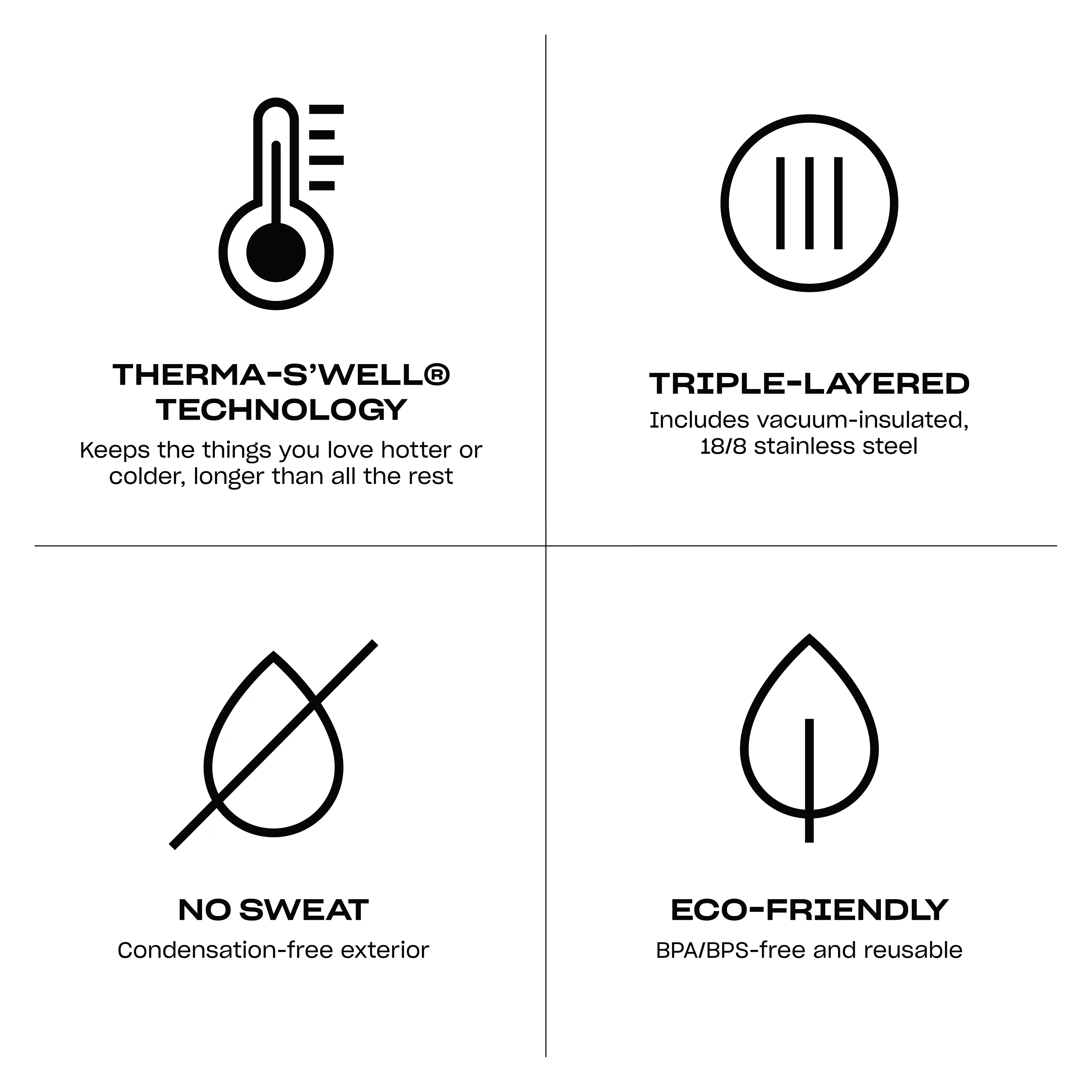 S'well Vacuum Insulated Stainless Steel Water Bottle, Moonstone, 17 oz