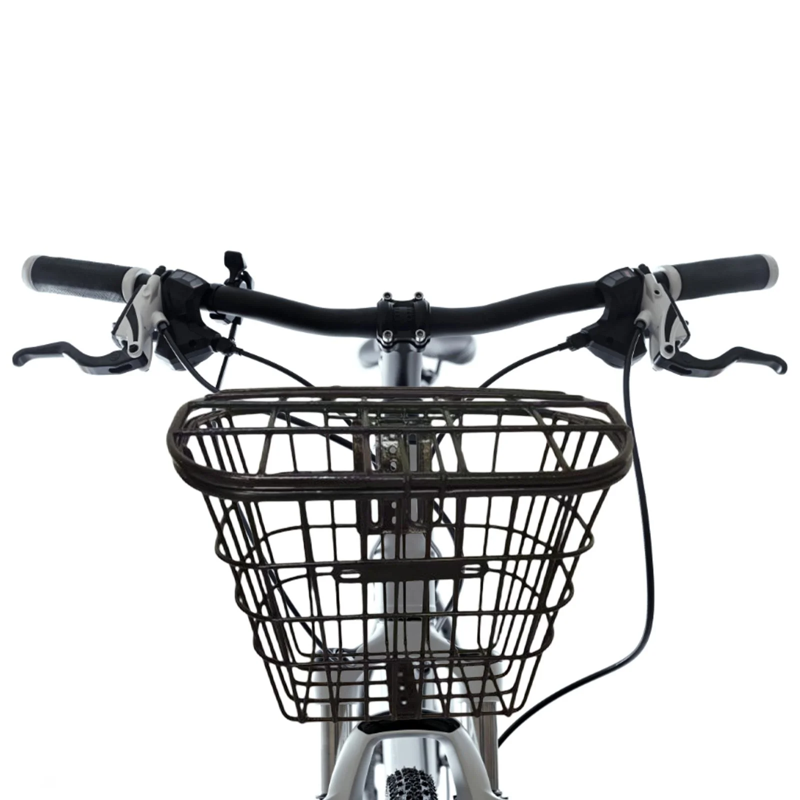 Metal Bike Basket Detachable Durable Cycling Carrier Portable Folding Bike Frame Basket Cargo Rack Storage Basket for Road Bikes