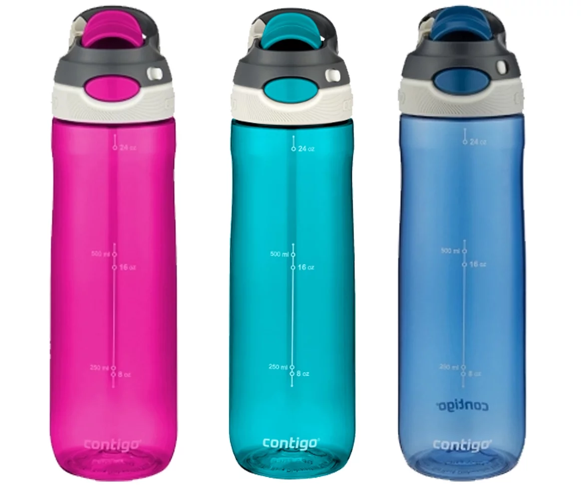 Contigo Autospout 24oz Water Bottle - 3 Pack (Monaco, Scuba, Very Berry)