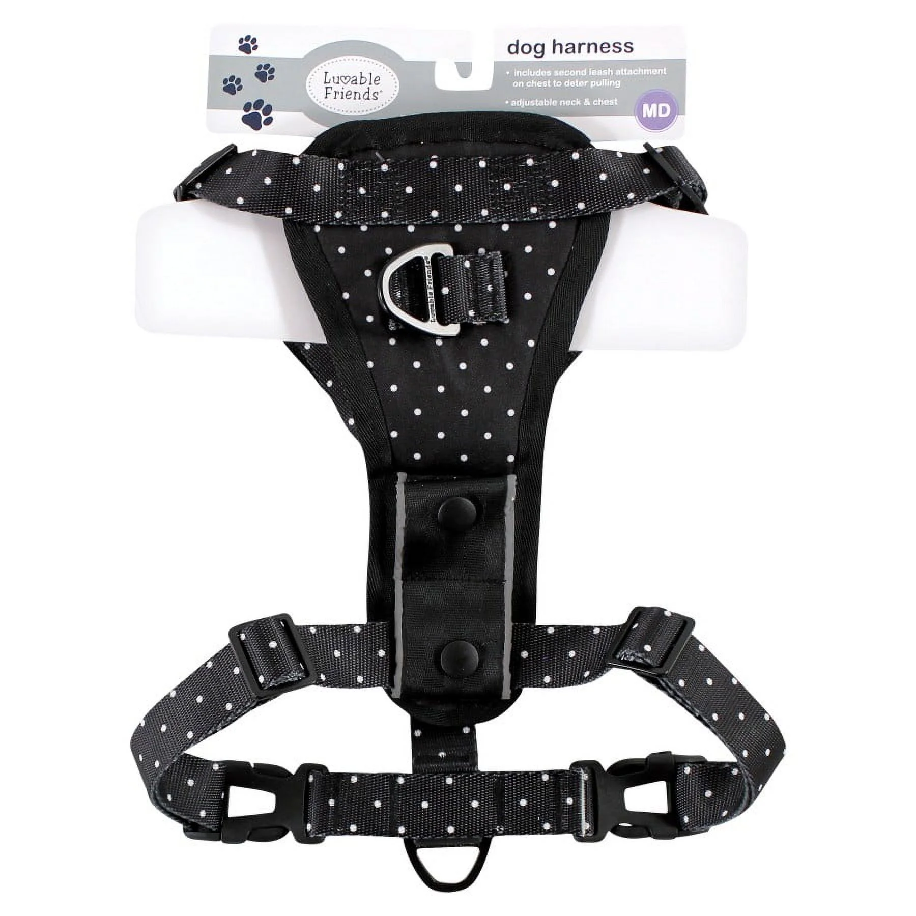 Luvable Friends Dog Pet Harness, Polka Dot, Small
