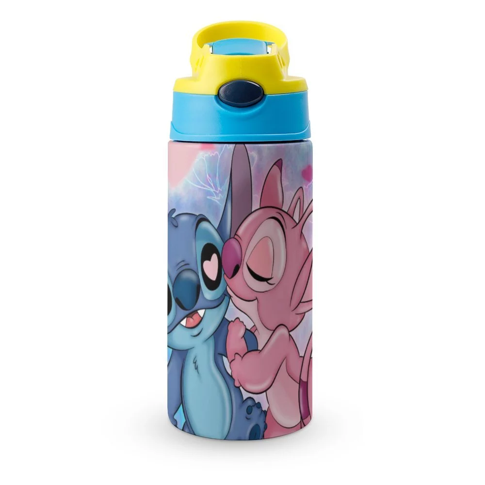 Stitch Children's Water Bottle Vacuum Insulated Stainless Steel Cup With Straw Toddler Thermoses