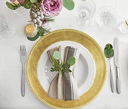 U-SHARE  Round Charger Plates Dinner Chargers - 13-inch Wedding Charger Plates