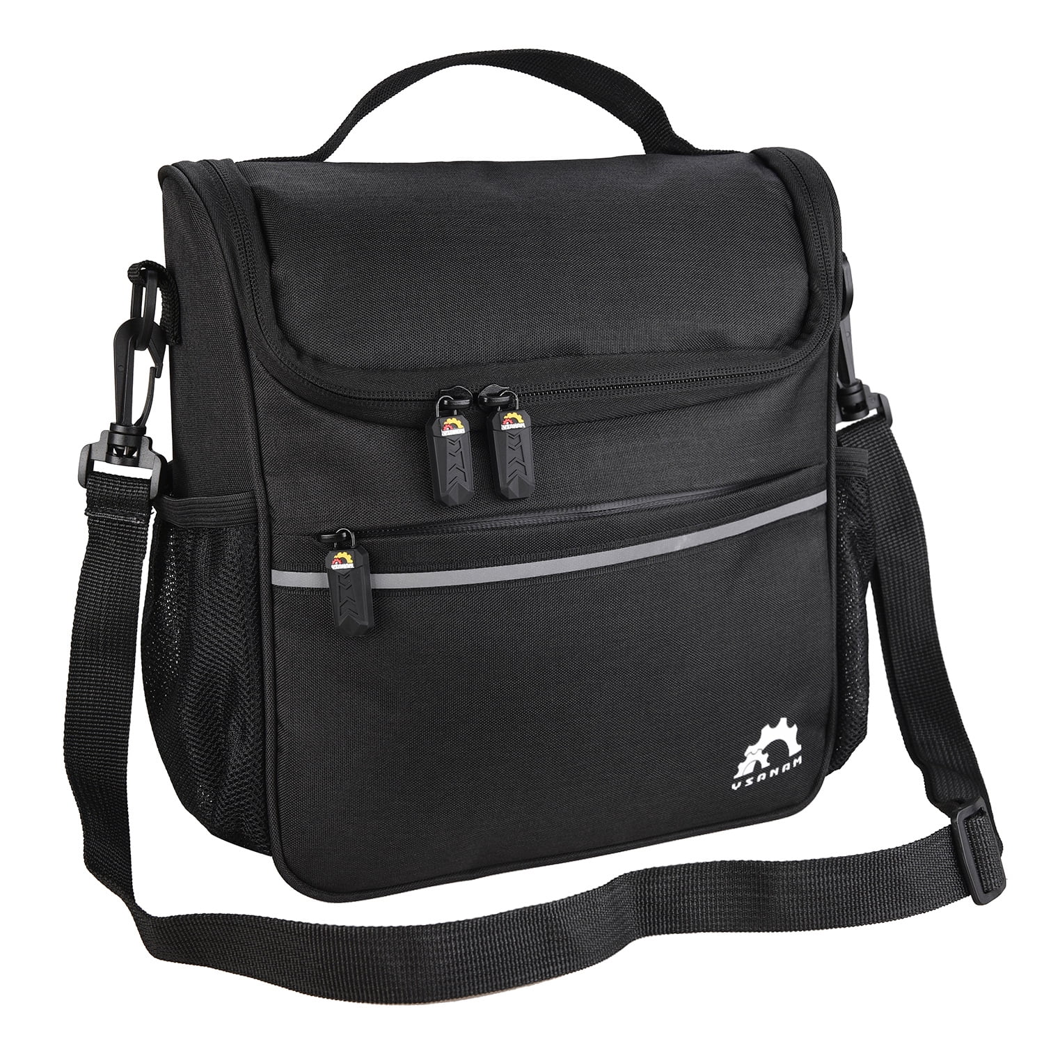 Andoer Waterproof Bike Handlebar Insulated Cooler Bag Front Bag Mountain Road Cycling Handlebar Basket Bag Pannier Shoulder Bag