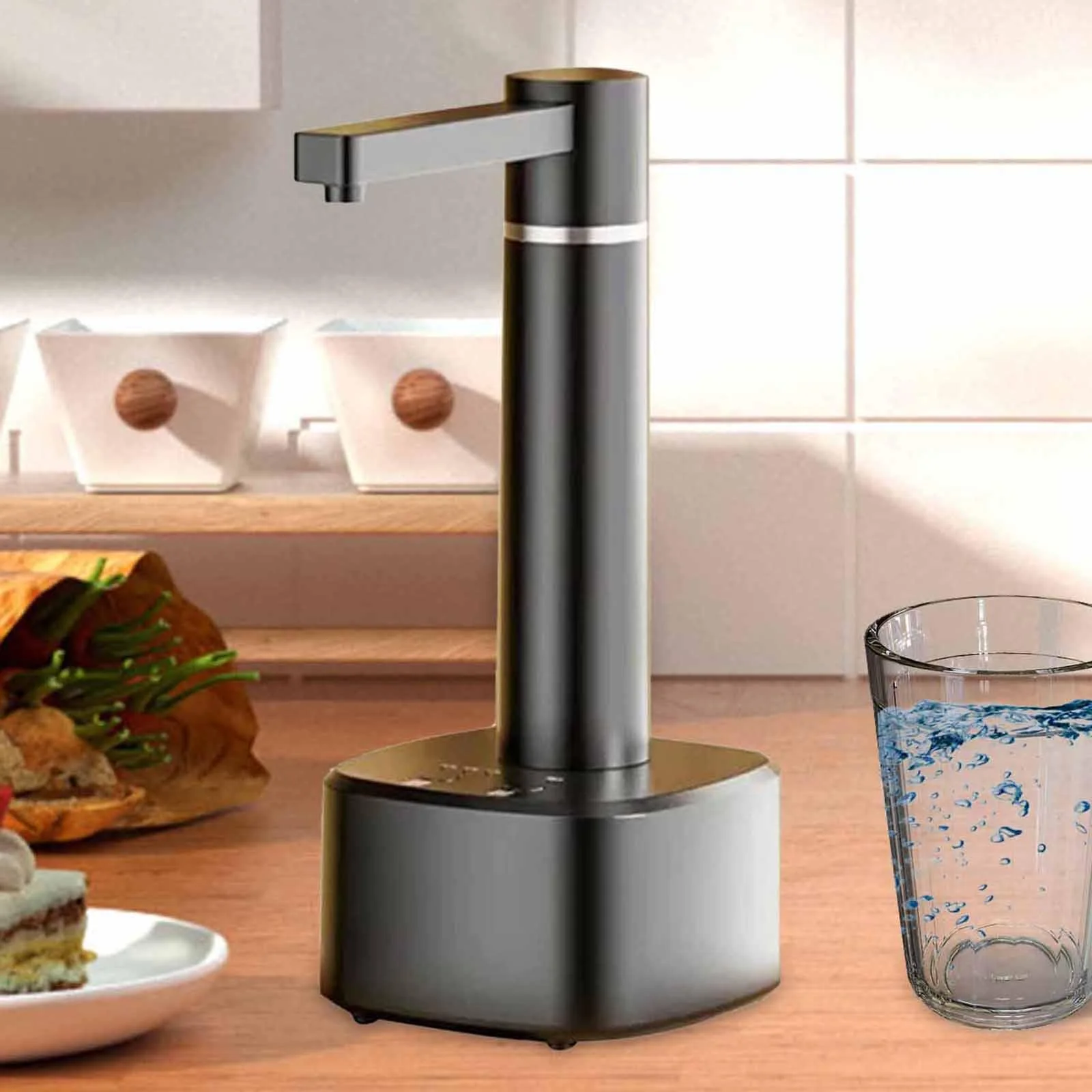 Water Bottle Pump Dispenser, Countertop Water Dispenser Electric, Universal, Bottled Water Pump Dispenser for Camping ,Indoor