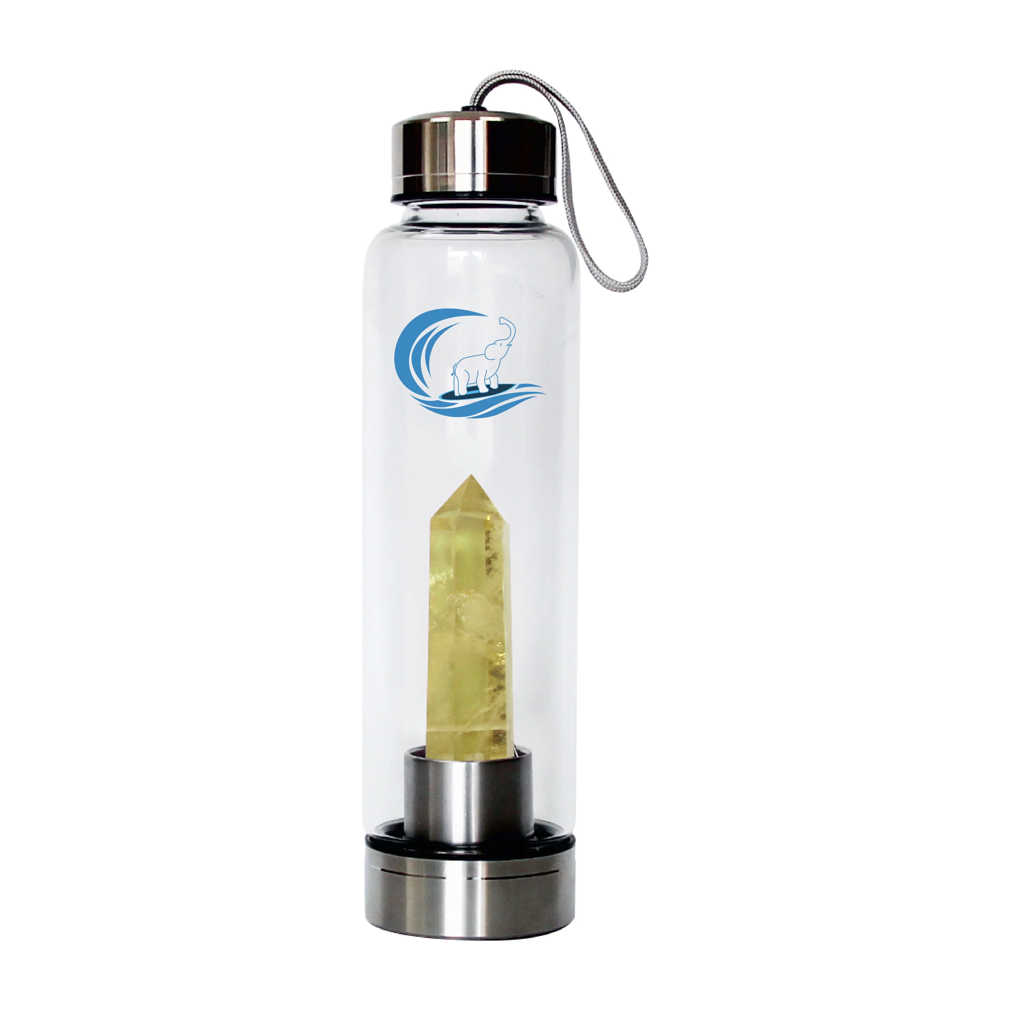 Crystal-Infused Water Bottle – Citrine Quartz