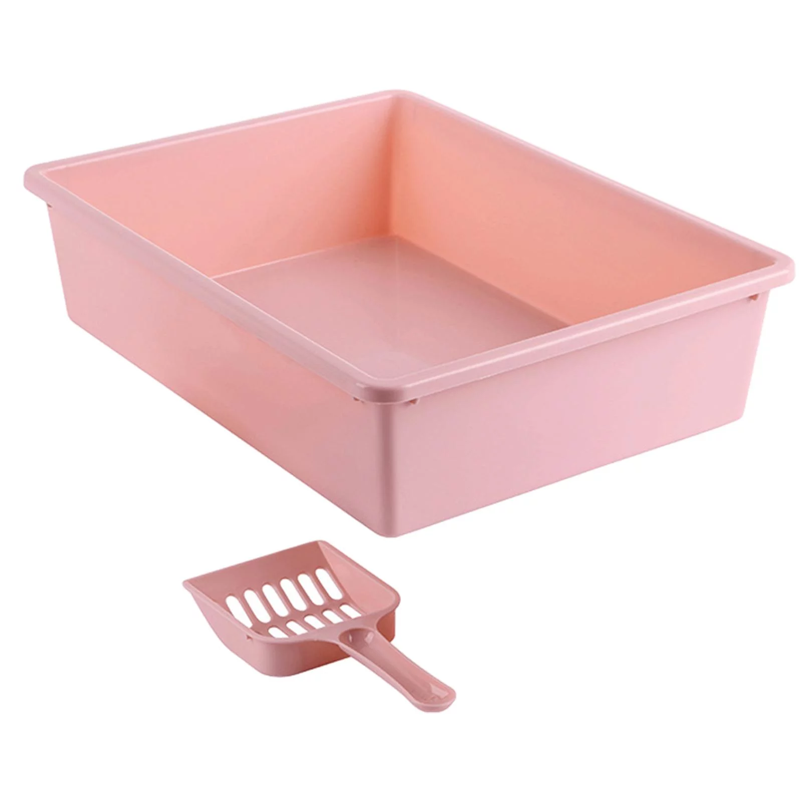 Kitty Litter Tray Cat Litter Boxes for Indoor Cats for Rabbit Kitty Kitten pink