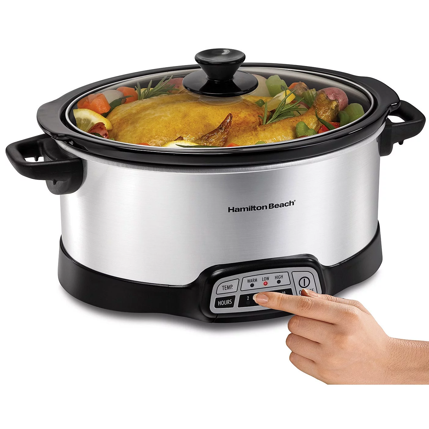Hamilton Beach Silver Programmable 6 Quart Slow Cooker
