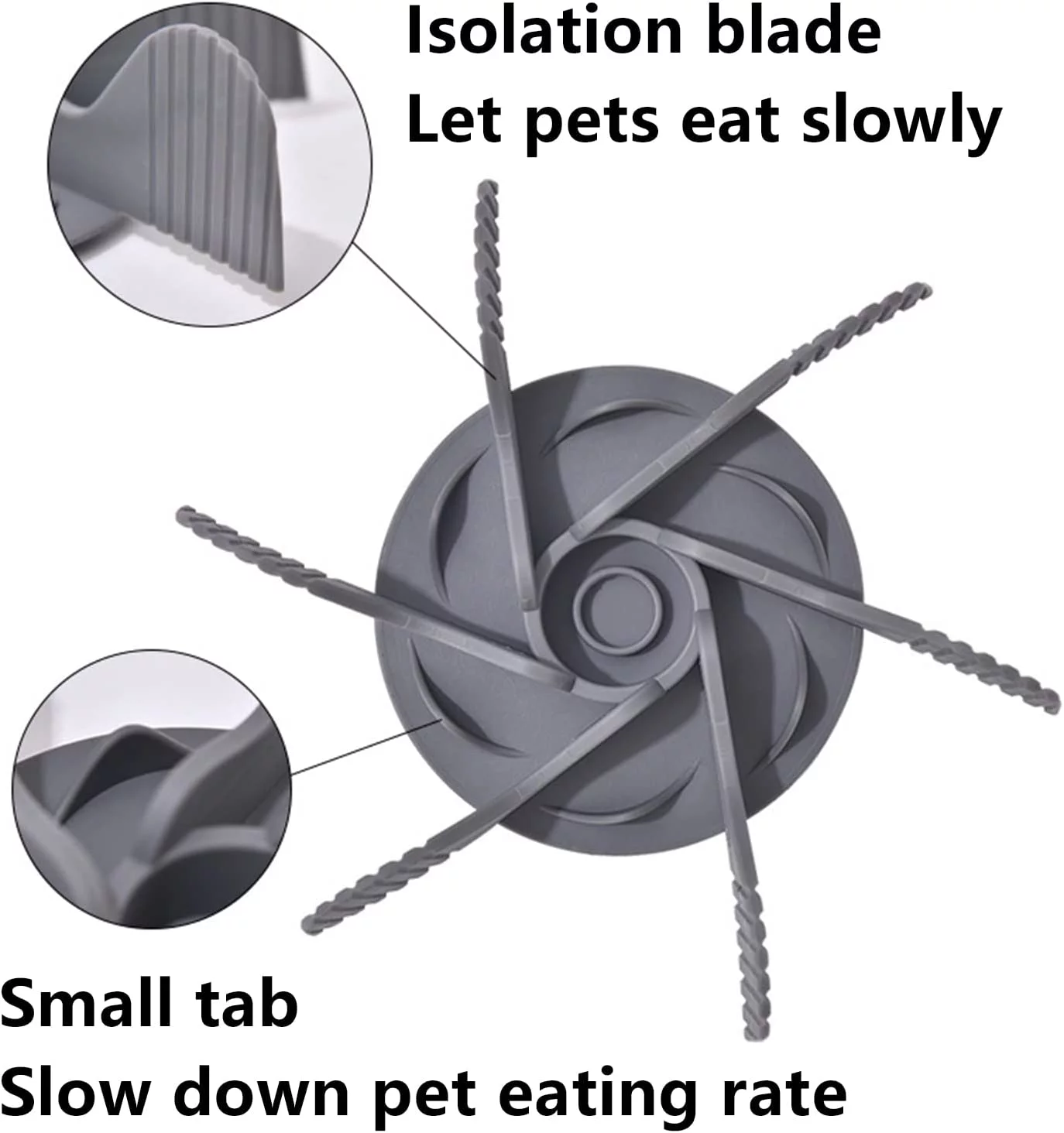 Slow Feeder Dog Bowls Insert, Dog Bowl Slow Feeder with Strong Suction Cups for Large Breed Medium Small Size Dog and Cat, Compatible with Regular Bowls to Slow Down Eating