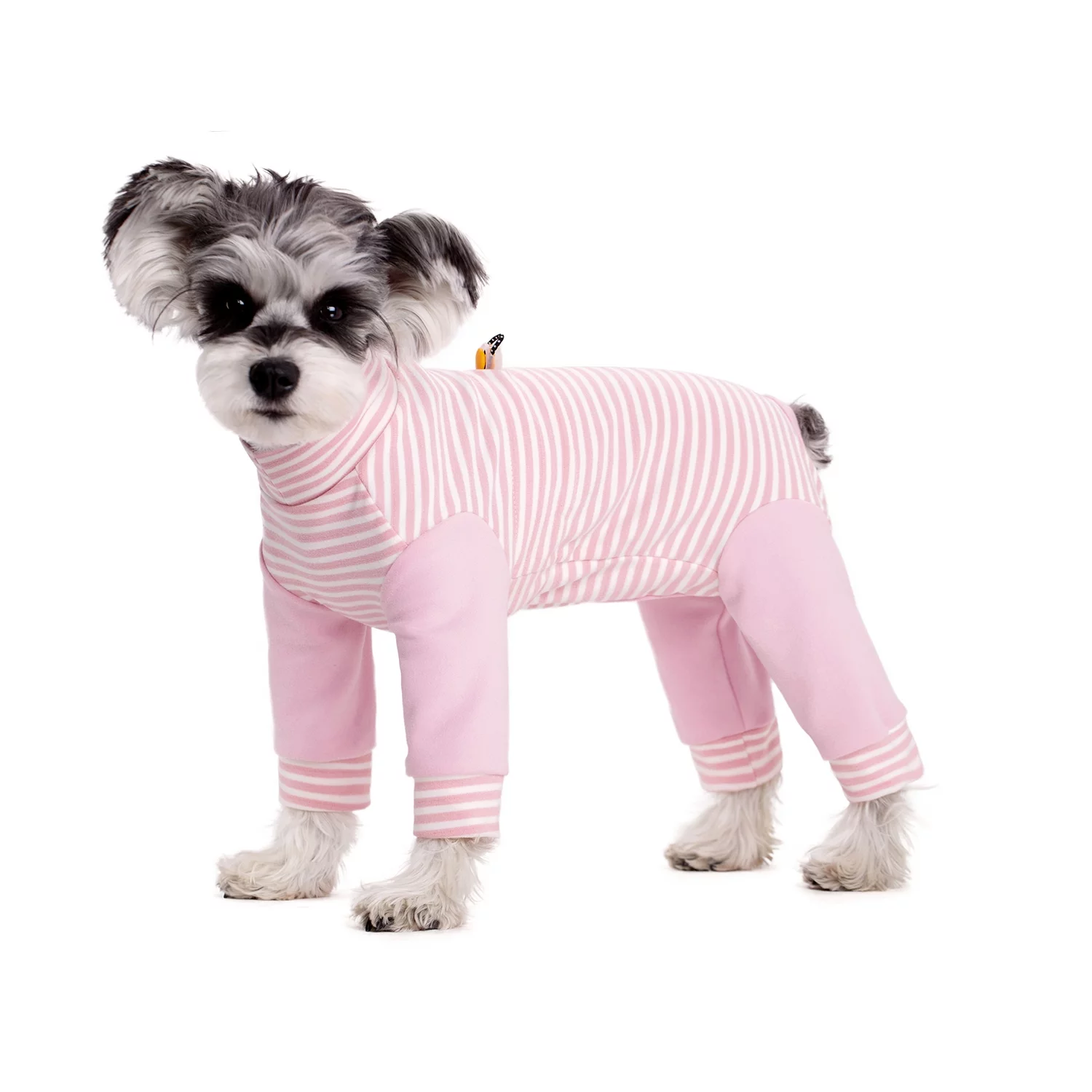 BT Bear Small Dog Jumpsuit, Small Dog Recovery Suit, Stripe Anti-Shedding Dog Pajamas Pjs, After Surgery Dog Onesie Shirt, Dog Sweater Coat for Puppy Small Dog Pink L