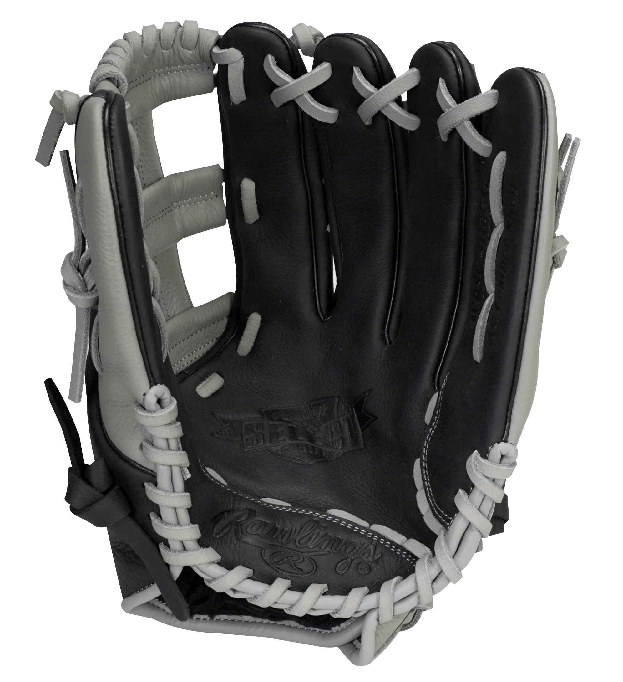 Rawlings Pro Select Series 12.5 In. Baseball Gloves and Mitts, Black and Gray, Right Hand Throw