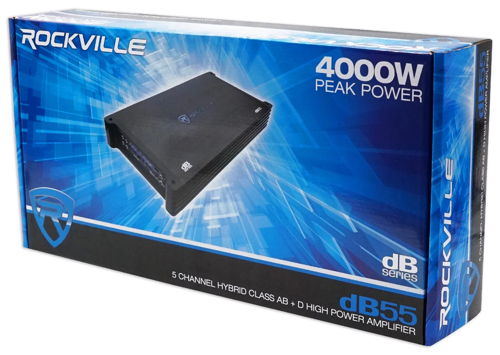 Rockville dB55 4000 Watt/980w RMS 5 Channel Amplifier Car Stereo Amp, Loud!