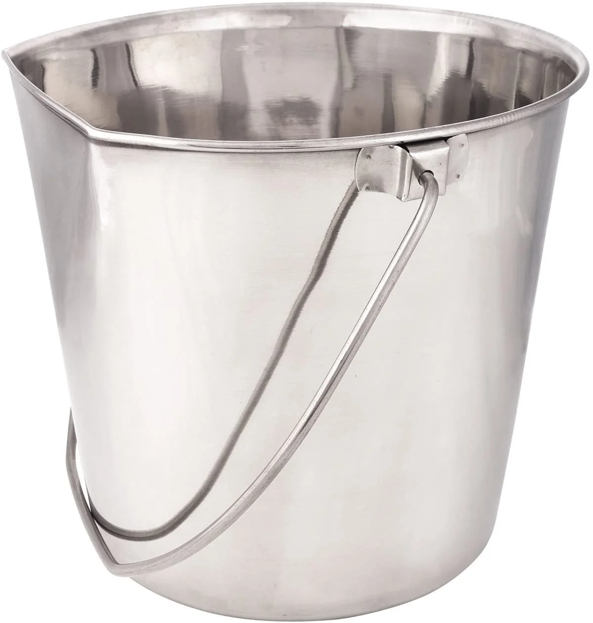 Stainless Steel Flat Sided Pails — Durable Pails For Fences, Cages, Crates, Or Kennels - 6