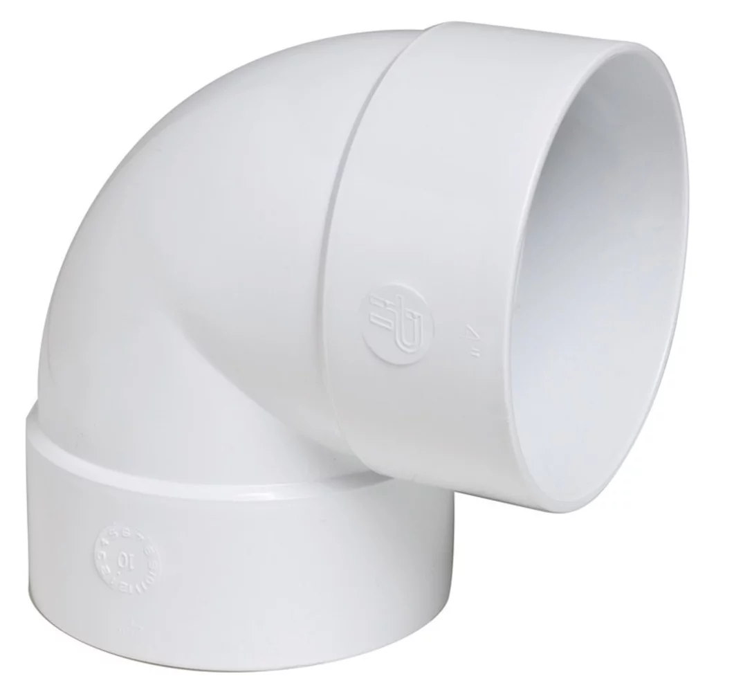 NDS Schedule 35 4 in. Hub X 4 in. D Hub PVC 4-1/2 in. 90 Degree Elbow 1 pk