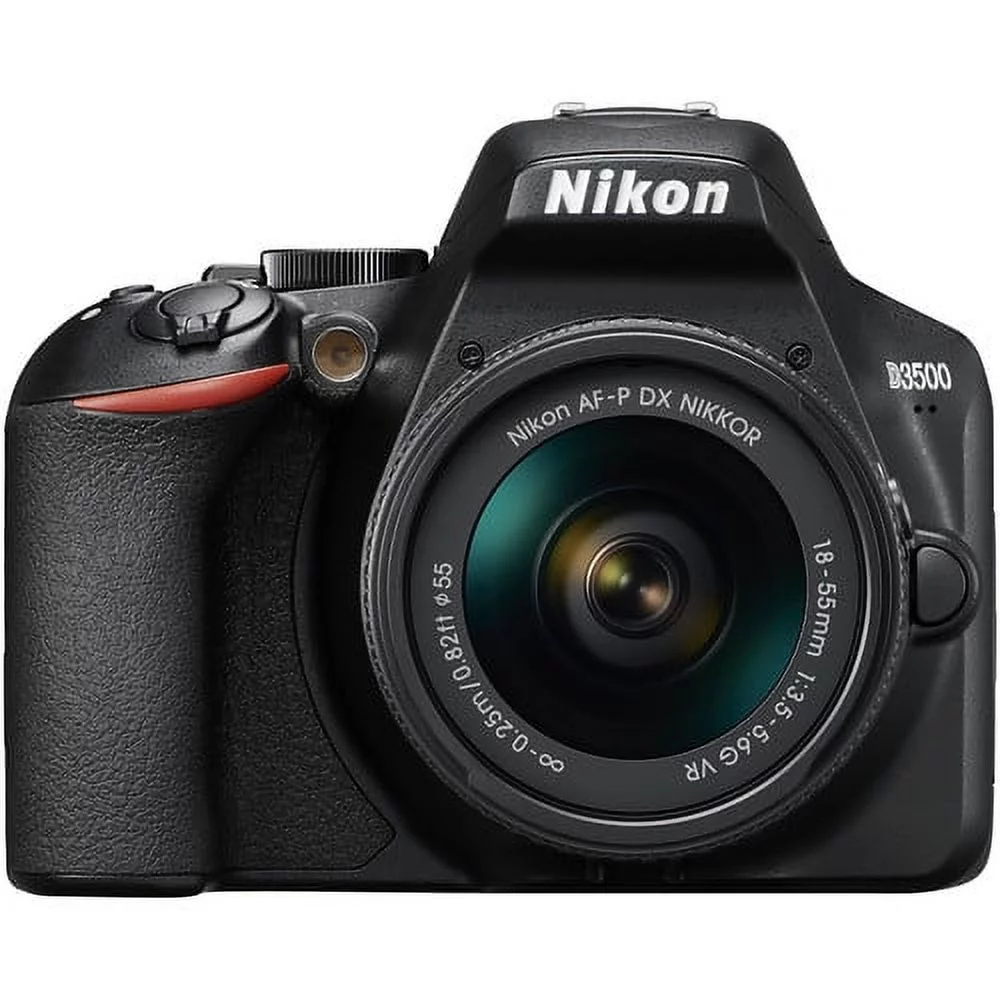 Nikon D3500 24.2MP DSLR Camera with AF-P 18-55mm VR Lens & 70-300mm Dual Zoom Lens Kit + Buzz-photo Accessories