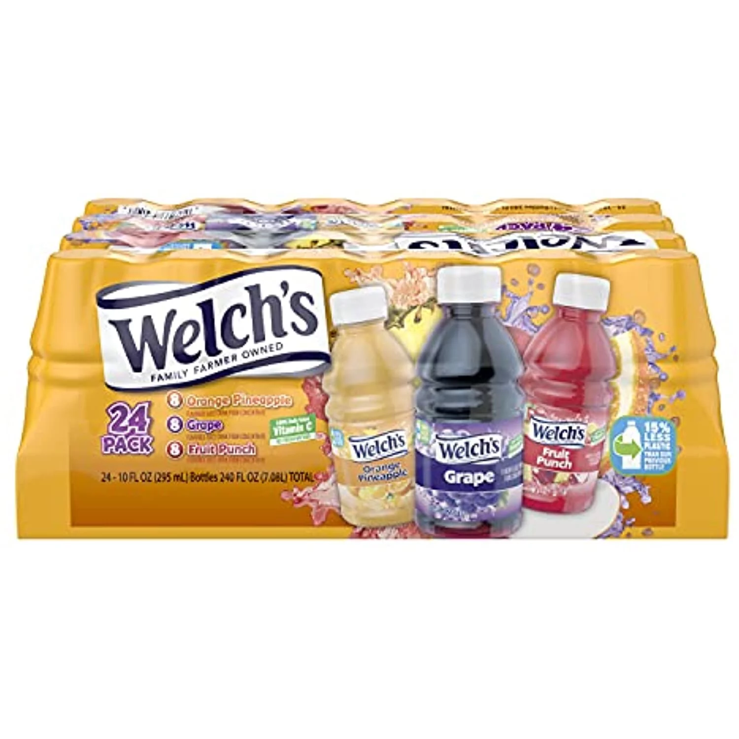 Welchs Juice Drink Variety Pack, Grape, Orange, Pineapple, Fruit Punch, 240 Fl Oz.