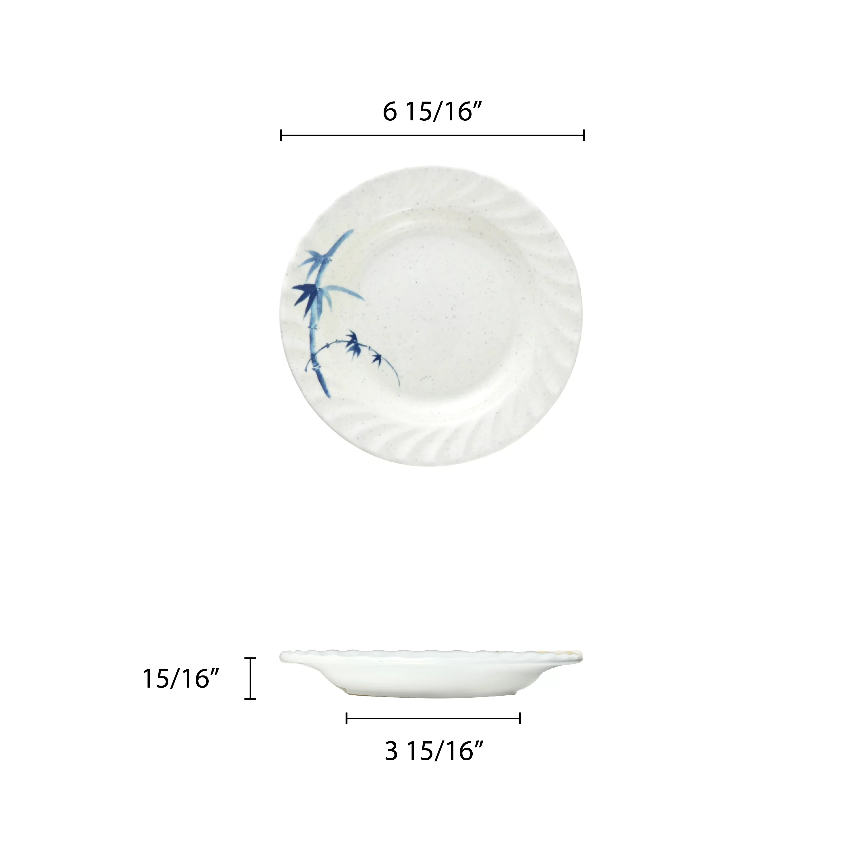 Excellante Blue Bamboo Melamine Dinnerware Collection 7