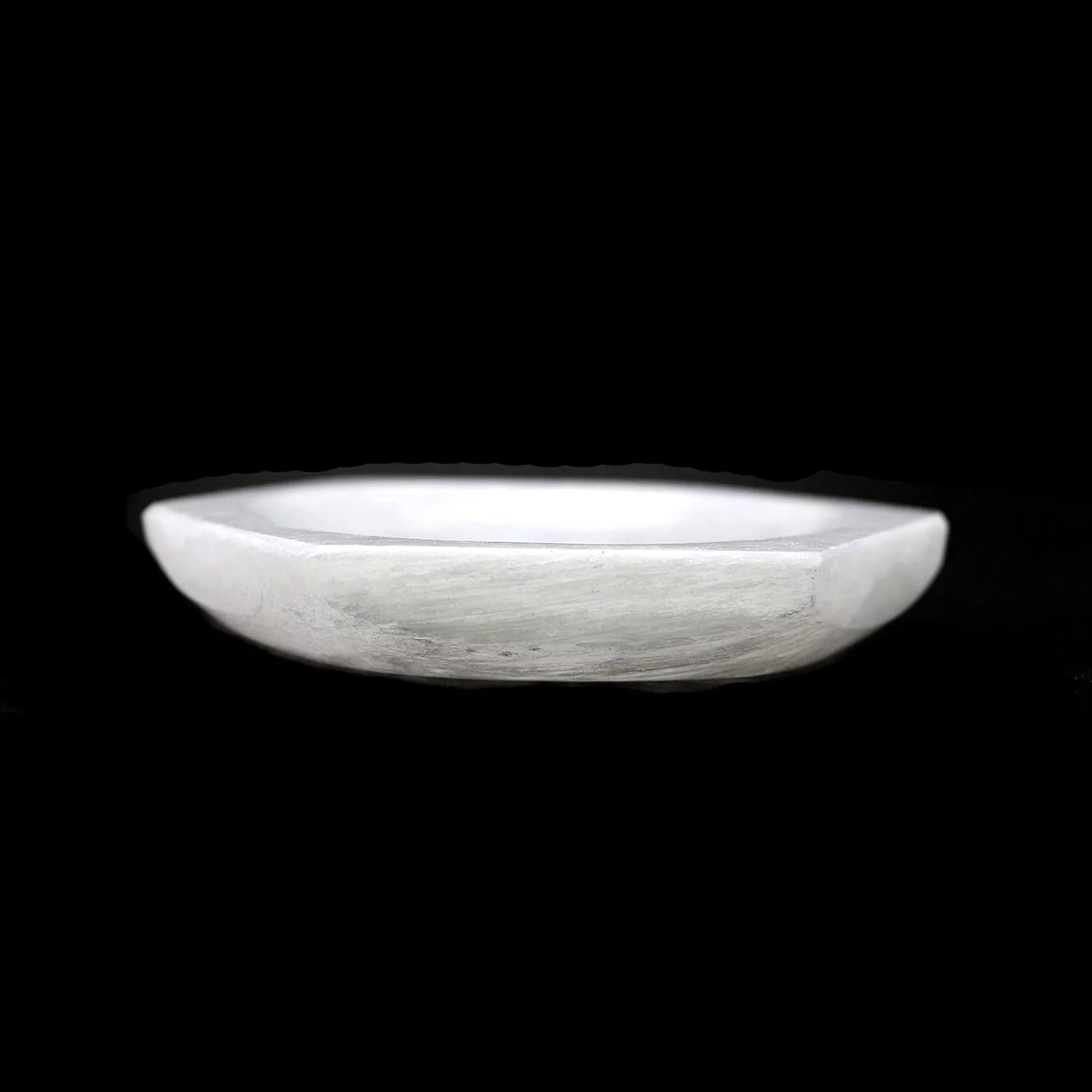 Soul Sticks 5 inch Hexagonal Bowl Plate Selenite Charging Plates For Smudge & Crystal Charging Ethically Sourced in Morocco Crystal for Smudging and Reiki