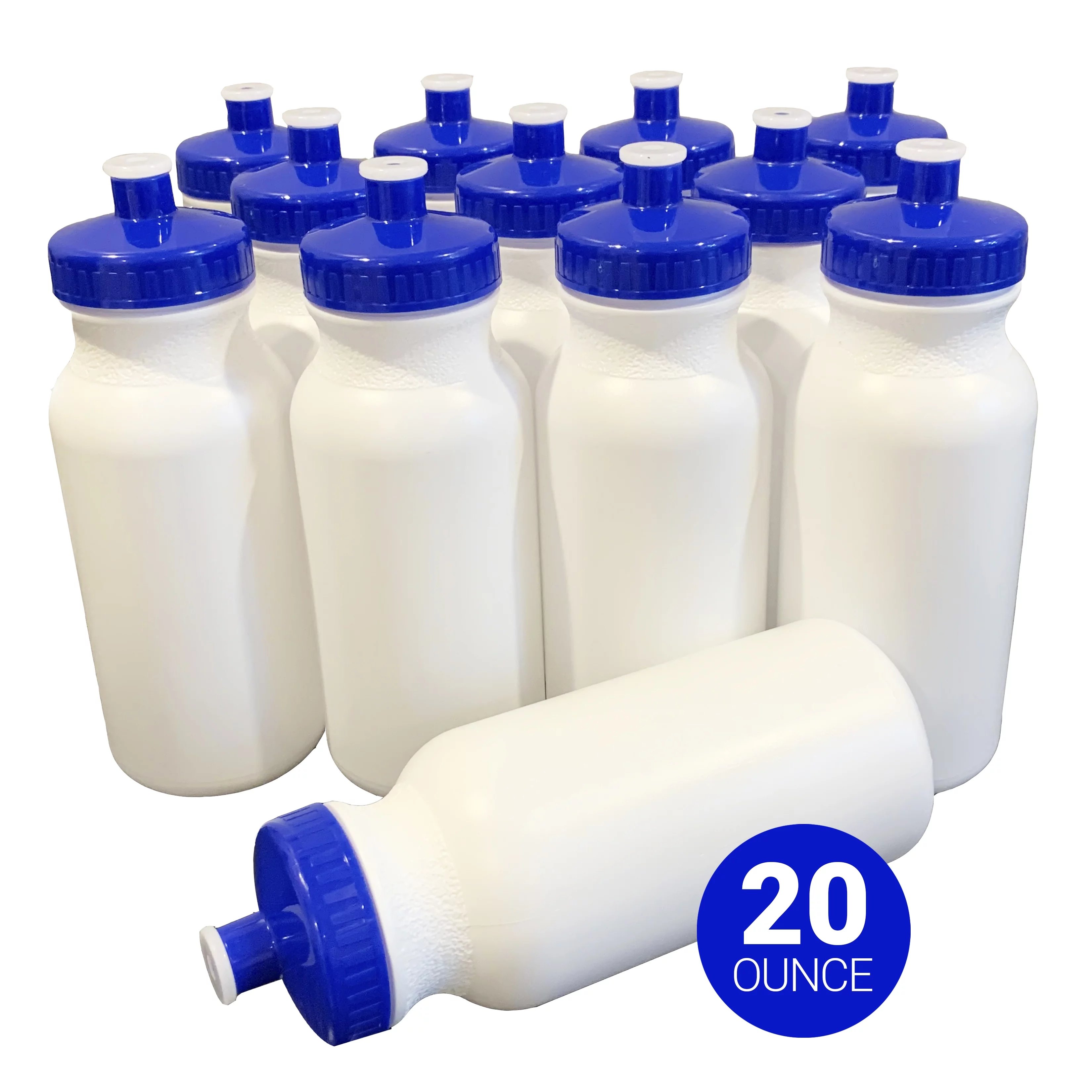 20 Pack Bulk water bottles, 20oz water bottles in bulk, reusable water bottles bulk, plastic water bottles bulk, bulk water bottles reusable, water bottles in bulk, Made in the USA. (20)