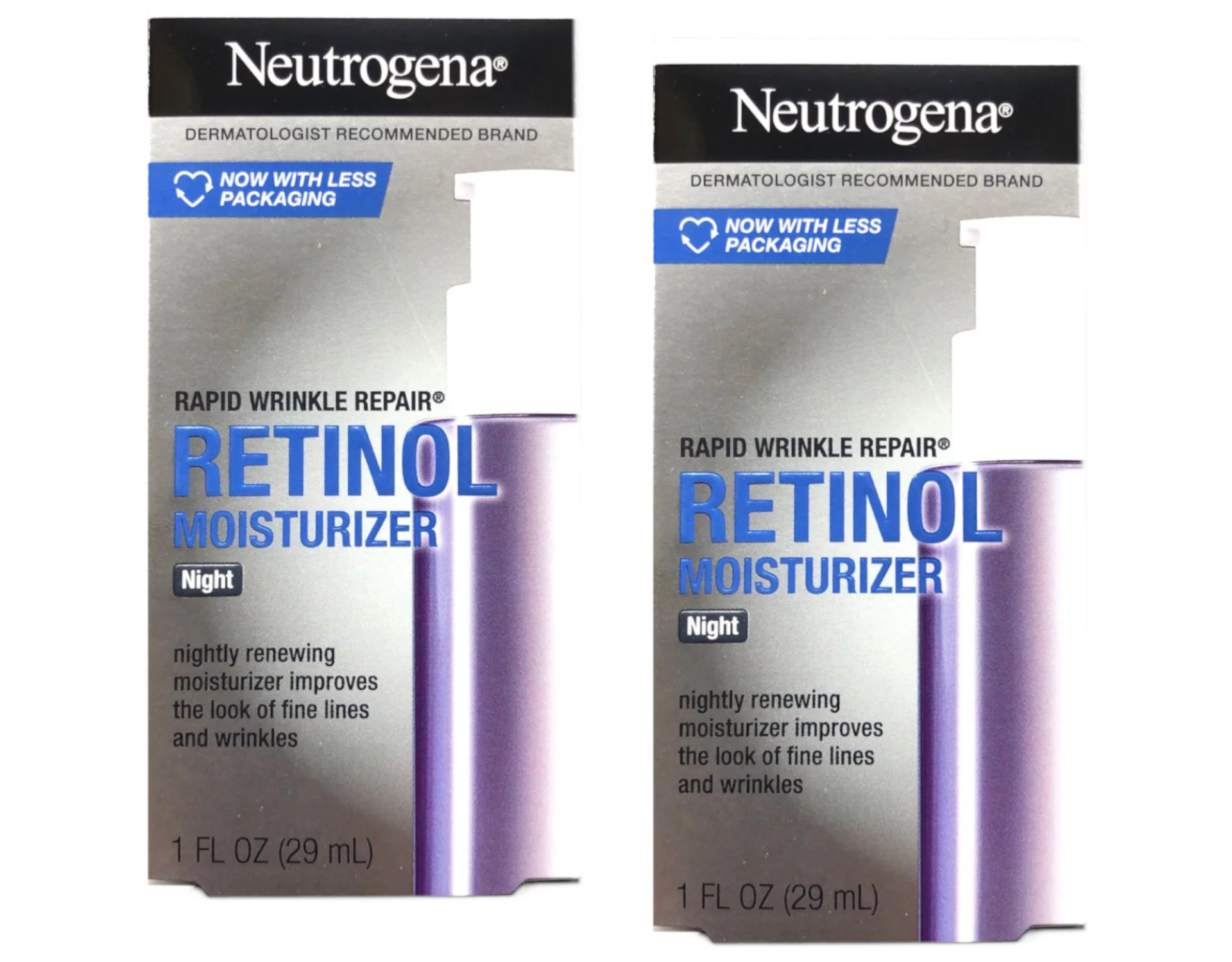 Neutrogena Rapid Wrinkle Repair Moisturizer Night 1 oz (Pack of 2)