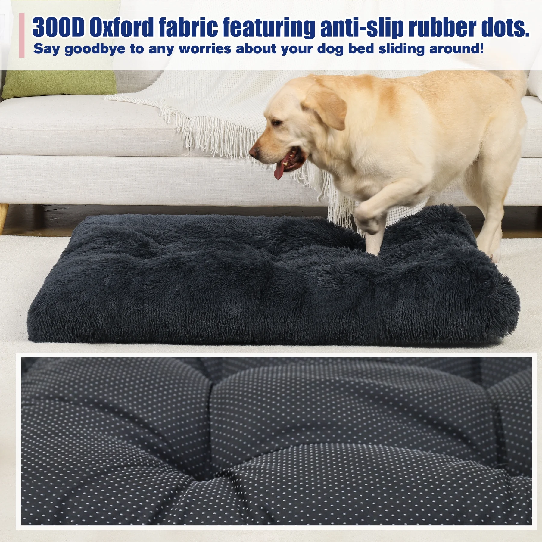 KSIIA Plush Dog Crate Beds 48