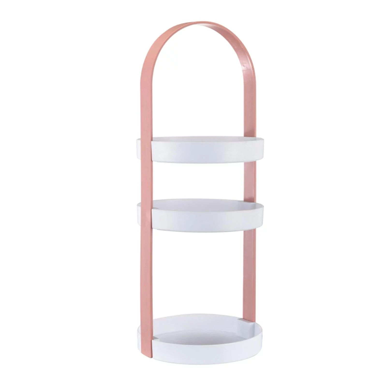 Desk Cosmetics Stand Vanity Trays 3 Layer Home Storage and Display Coffee Table Stand Bathroom Rack Organizer Spice Rack Organizer for Home Pink