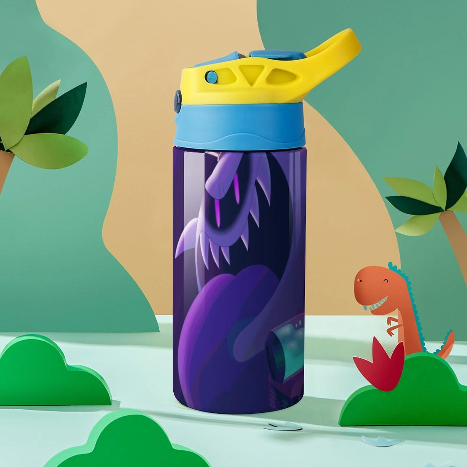 Luigi's Mansion Boo Kid's Insulated Water Bottle With Straw Vacuum Stainless Steel Cup Leak-Proof Children Toddler Thermoses