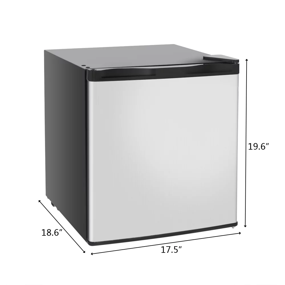 COZYSWAN Upright Freezer, 1.1 cu.ft 115 V Stainless Steel Mini Chest Freezer, Silver & Black