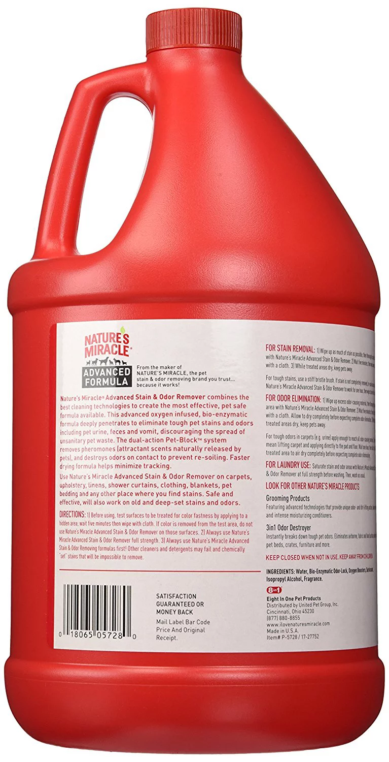 Nature's Miracle Advanced Stain & Odor Remover, Gallon