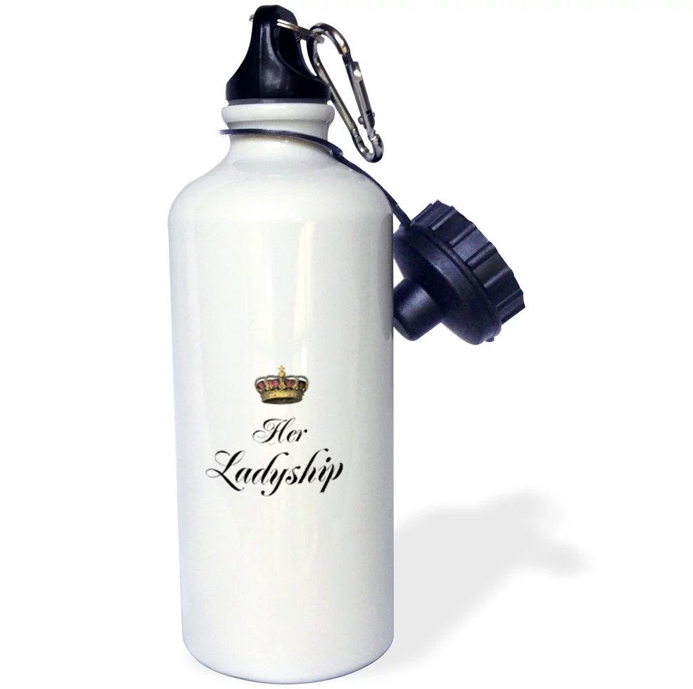 3dRose Her Ladyship - part of a his and hers mr and mrs couple gift set funny humorous fancy british humor, Sports Water Bottle, 21oz