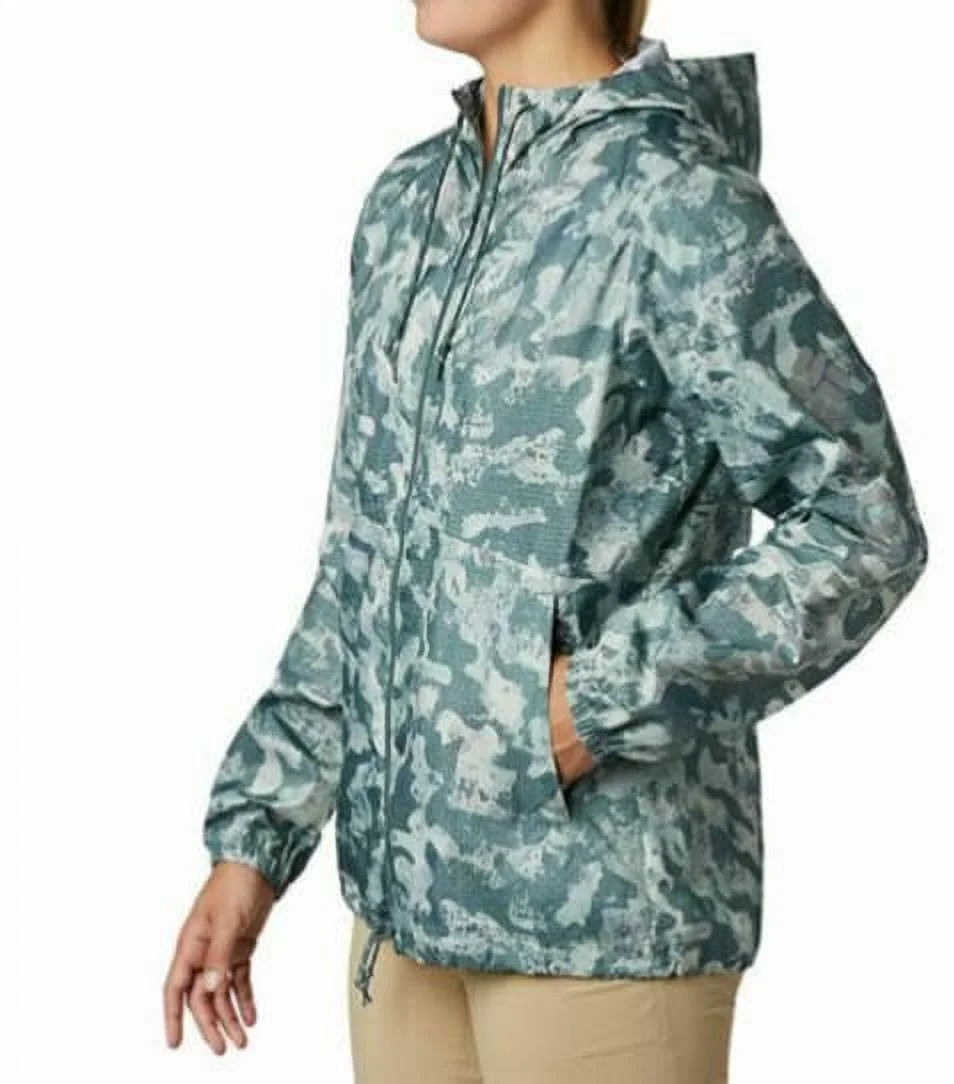NEW Columbia Women's Flash Forward Camo Printed Windbreaker Jacket Size XS
