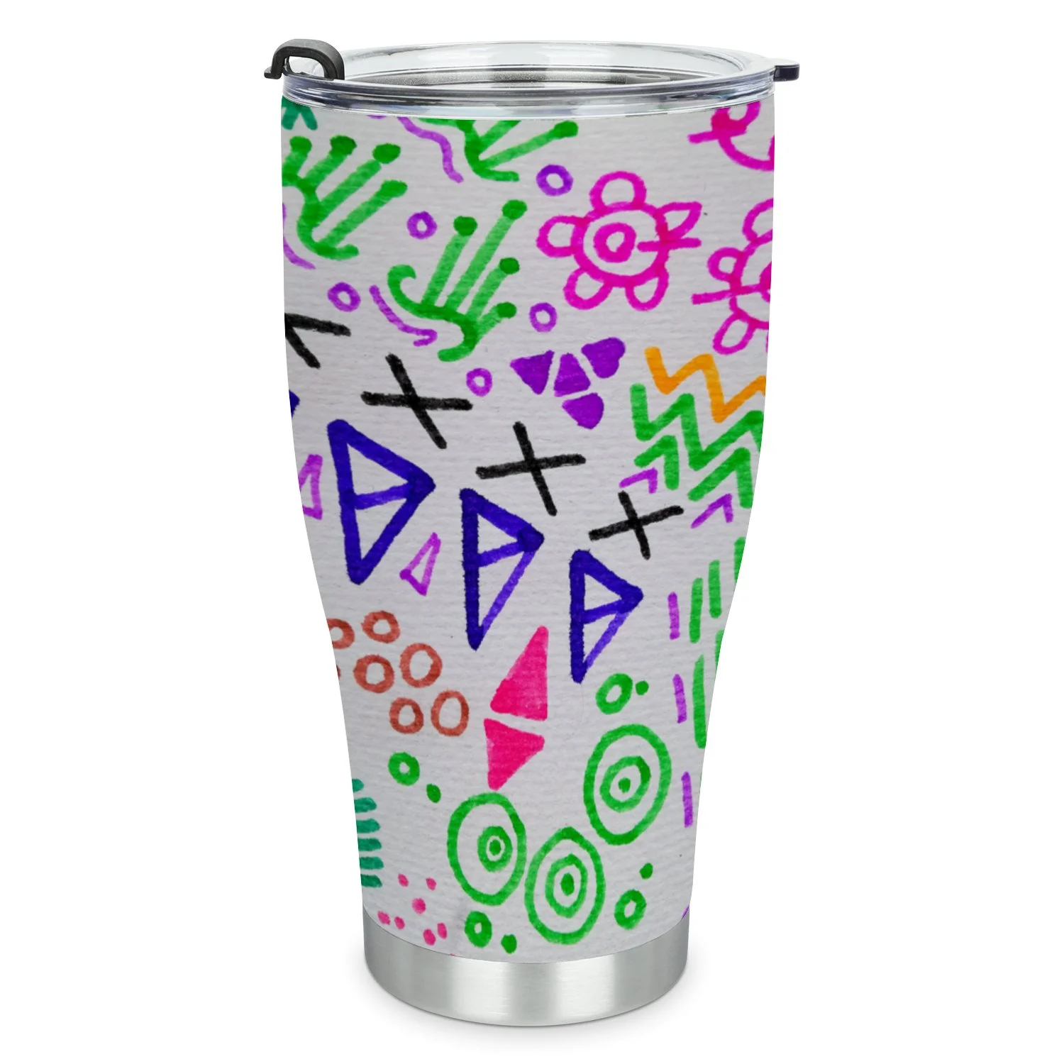 Hidove Stainless Steel Tumbler, African Background Design 30oz Leak Proof & Stainless Steel Bottle for Hot & Cold Drinks - Coffee Travel Mug, Water Metal Canteen, Thermal Cup