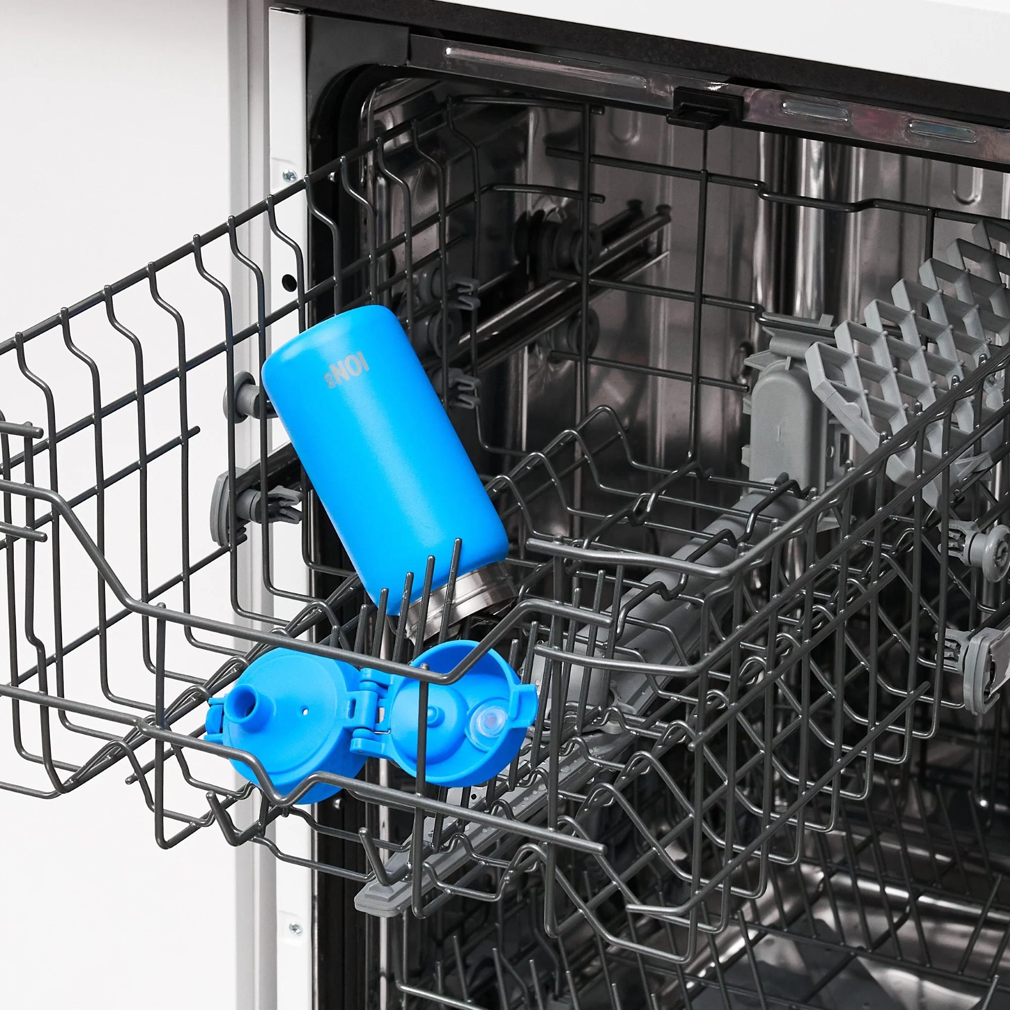 ION8 Leak Proof Flip-Top Insulated Steel Kids Water Bottle, Dishwasher-Safe, Blue, 320ml (11oz)