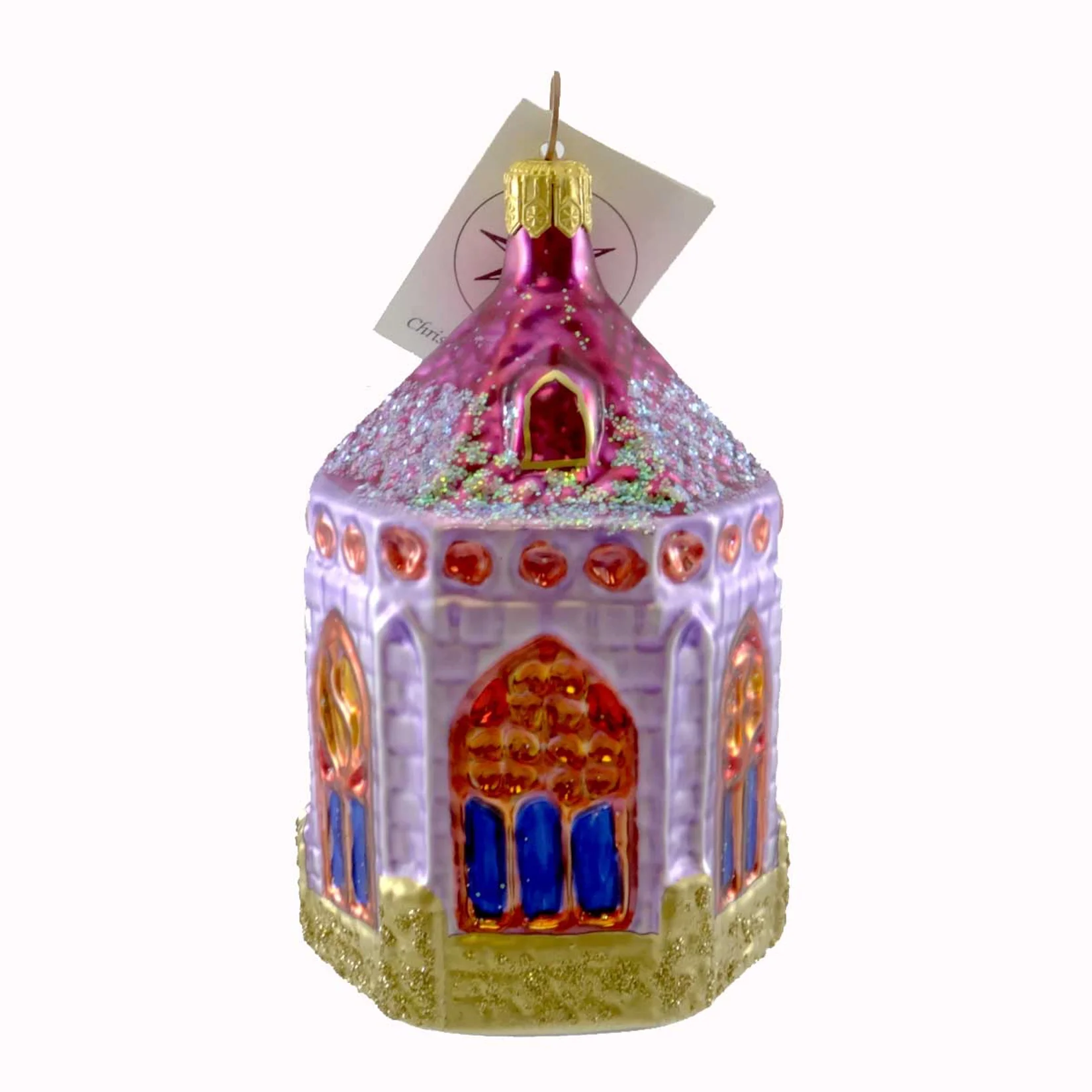 Christopher Radko ARTHURS CHAPEL Blown Glass Ornament Religious Christmas