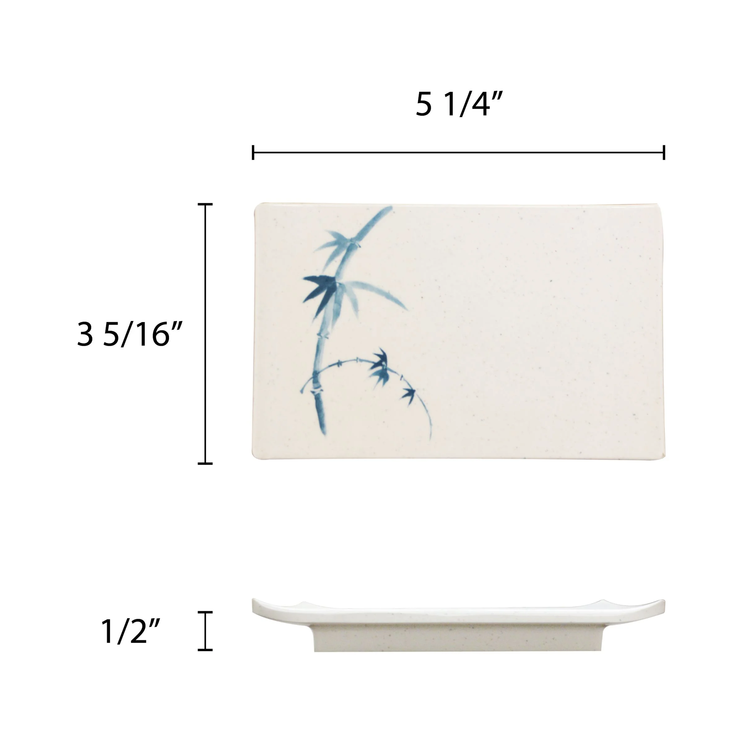 Excellante Blue Bamboo Melamine Dinnerware Collection 5 1/4