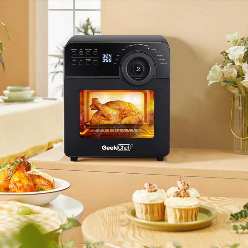 FOOING 16 in 1 Air Fryer Toaster Oven 14L Capacity 15 QT with 8 Accessories & Recipe