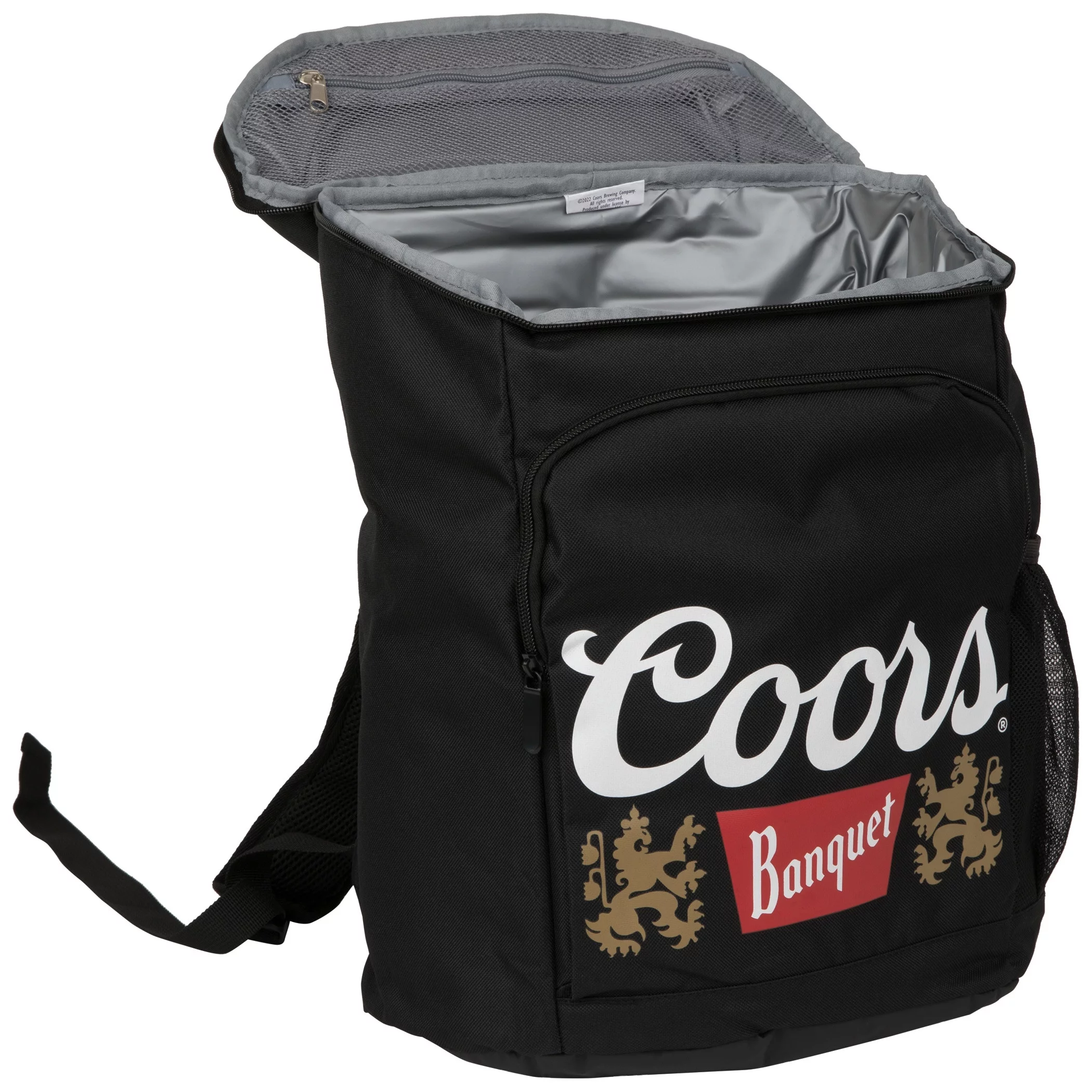 Coors 864819 Polyester Coors Banquet Logo Cooler Backpack, Black