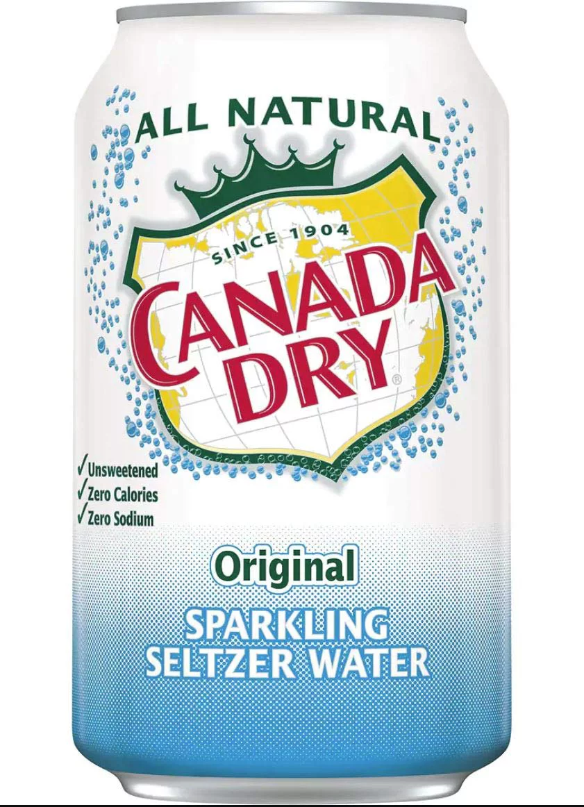 Canada Dry Original Sparkling Seltzer Water, 12oz Can (Pack of 15, Total of 180 Oz)