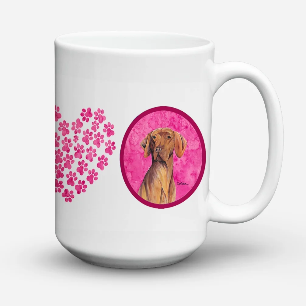 Carolines Treasures SC9132PK-CM15 Vizsla Dishwasher Safe Microwavable Ceramic Coffee Mug 15 ounce, 15 ounce, multicolor