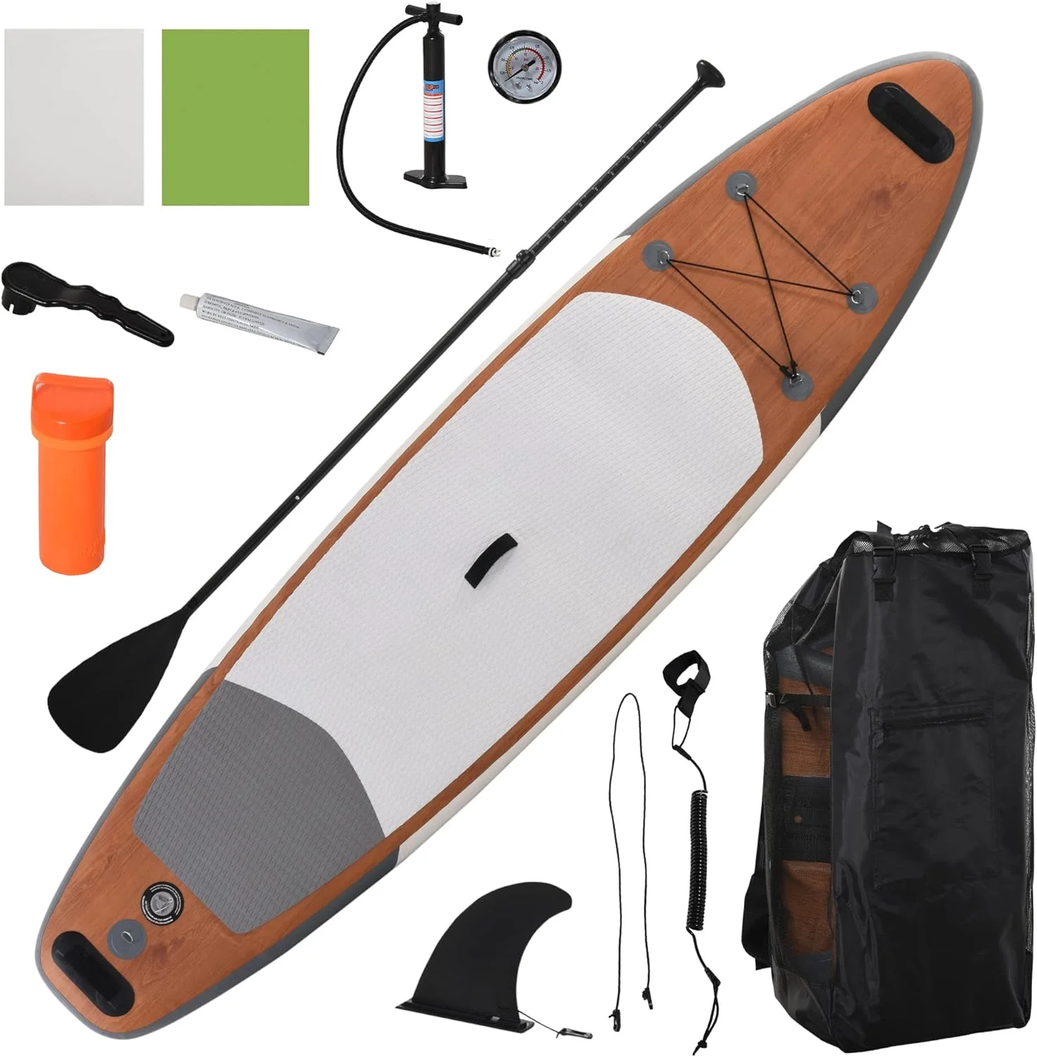 Iflatable Stad Up Paddle Board Ultra-Light Yoga With o-Slip Deck Pad, Premium Accessories, Waterproof Bag, Safety Leash Ad Had Pump For Surfig, Tourig Ad Fishig