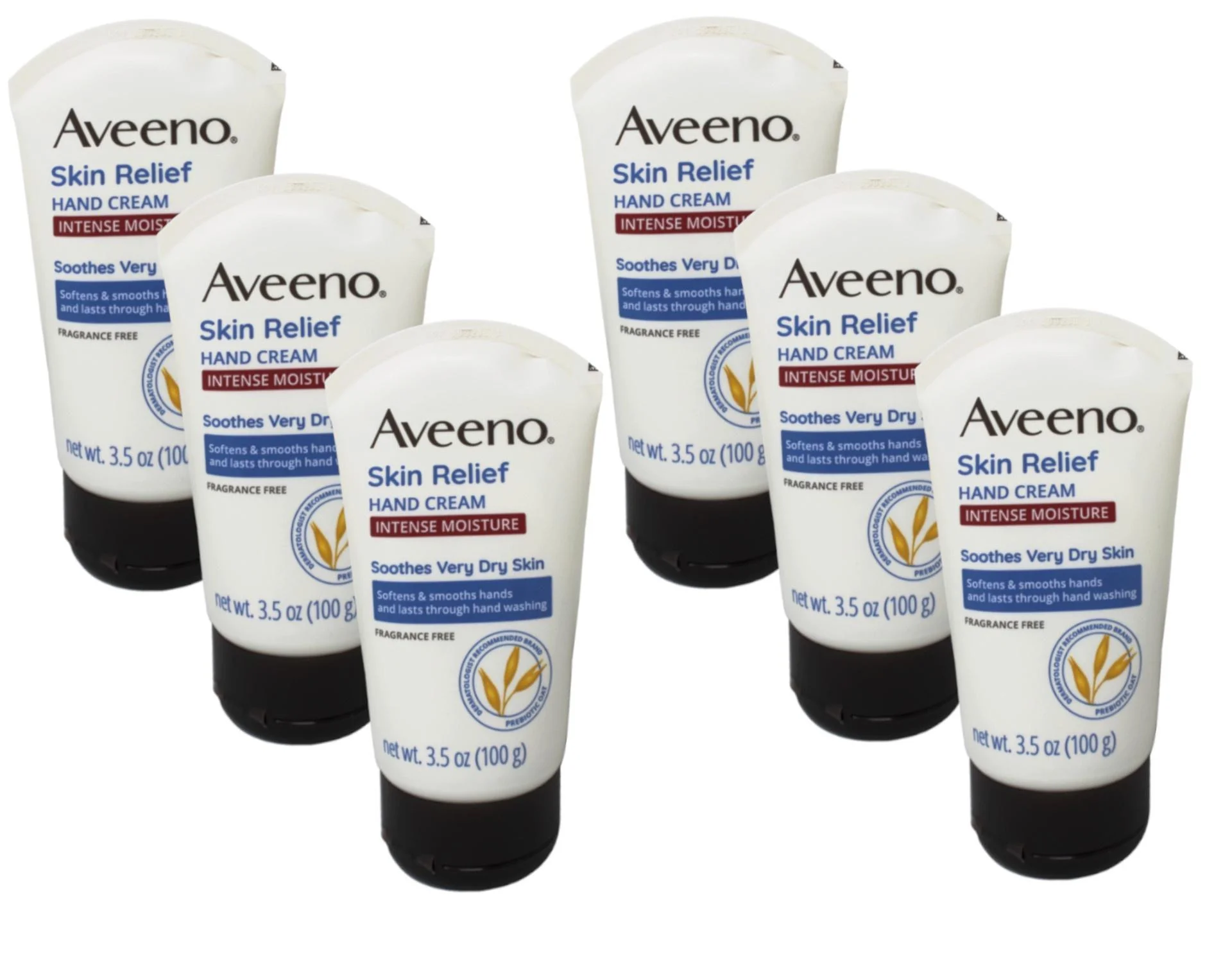 Aveeno Skin Relief Intense Moisture Hand Cream - 3.5 oz, - 6 Pack